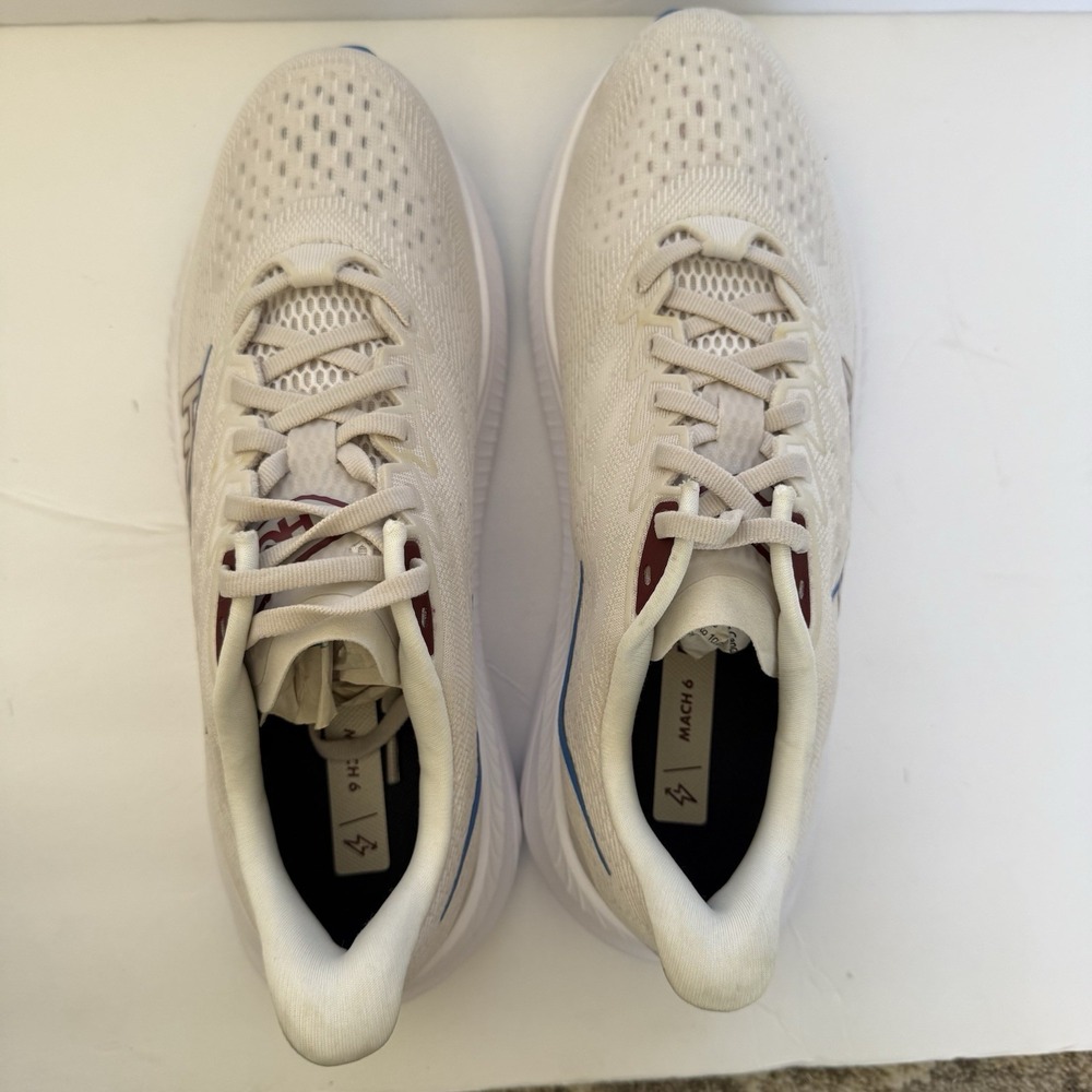 NEW HOKA Mach 6 Women's Size 9B Cream White Athletic Running Shoes Sneakers - Picture 3 of 8
